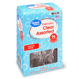 Premium Assorted Clear Cutlery, 96 count