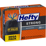 Strong Multipurpose Trash Bags, 30 Gallon, 40 Bags