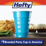 Blue Disposable Party On Plastic Cups, 18 oz, 120 Count