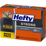 Strong Multipurpose Trash Bags, 30 Gallon, 40 Bags